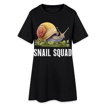 Escargot Squad – Amour d’escargot et humour de jardin - Robe T-shirt Femme - noir - Devant