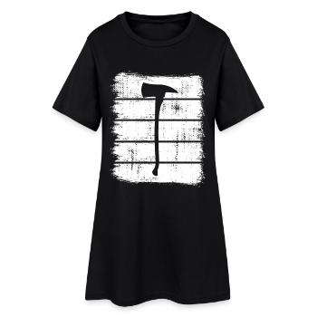 Firefighter Axe Sketch - Women’s T-Shirt Dress - black - Front