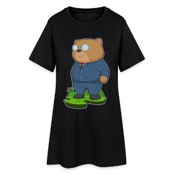 Bär Bräutigam Anzug Hochzeit - Frauen T-Shirt-Kleid - Schwarz - Vorne