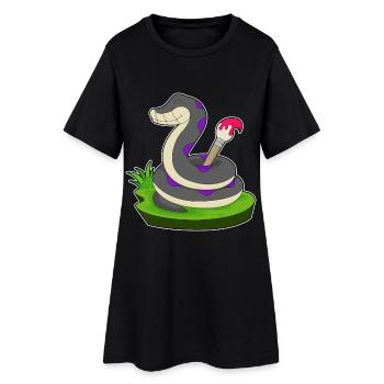 Snake Painter Peinture au pinceau - Robe T-shirt Femme - noir - Devant