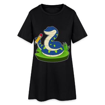 Snake Student Pencil School - Women’s T-Shirt Dress - black - Front