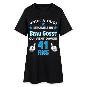 41 ans anniversaire homme cadeau drôle humour - Robe T-shirt Femme - noir - Devant