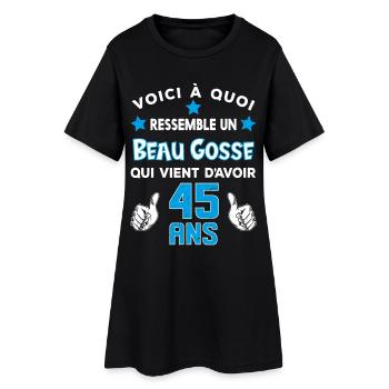 45 ans anniversaire homme cadeau drôle humour - Robe T-shirt Femme - noir - Devant