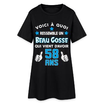 58 ans anniversaire homme cadeau drôle humour - Robe T-shirt Femme - noir - Devant