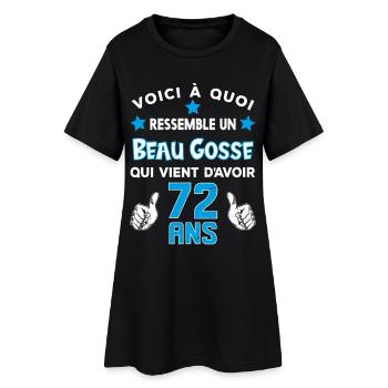 72 ans anniversaire homme cadeau drôle humour - Robe T-shirt Femme - noir - Devant