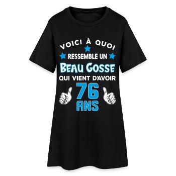 76 ans anniversaire homme cadeau drôle humour - Robe T-shirt Femme - noir - Devant