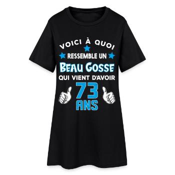 73 ans anniversaire homme cadeau drôle humour - Robe T-shirt Femme - noir - Devant