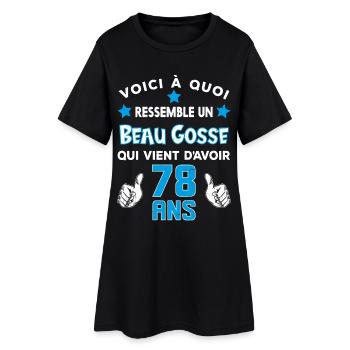 78 ans anniversaire homme cadeau drôle humour - Robe T-shirt Femme - noir - Devant