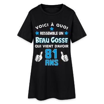 81 ans anniversaire homme cadeau drôle humour - Robe T-shirt Femme - noir - Devant