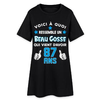 87 ans anniversaire homme cadeau drôle humour - Robe T-shirt Femme - noir - Devant