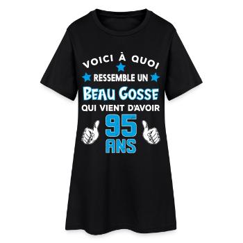 95 ans anniversaire homme cadeau drôle humour - Robe T-shirt Femme - noir - Devant