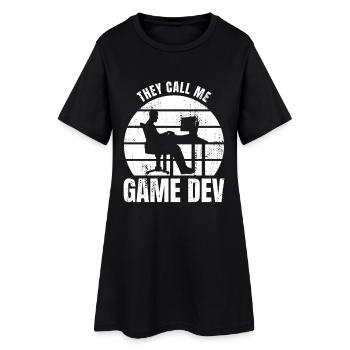 Ils m’appellent Game Dev - Robe T-shirt Femme - noir - Devant