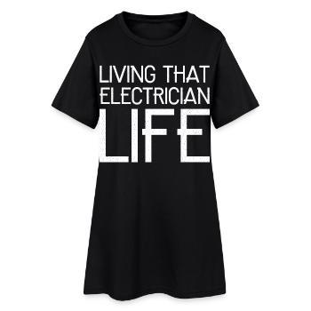 Living that electrician life funny - Robe T-shirt Femme - noir - Devant