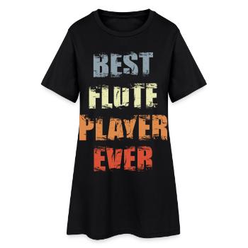 Bester Flötist - Frauen T-Shirt-Kleid - Schwarz - Vorne
