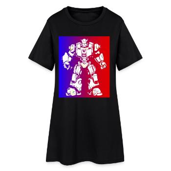 robot robi cyborg ai intelligence artificielle ai s - Robe T-shirt Femme - noir - Devant