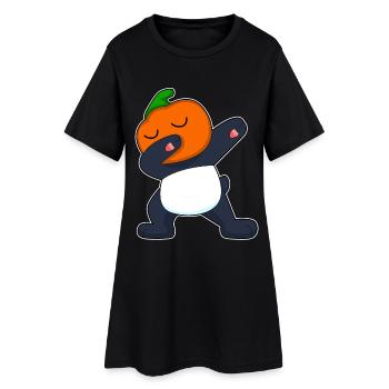 Danse hip-hop d’Halloween panda - Robe T-shirt Femme - noir - Devant