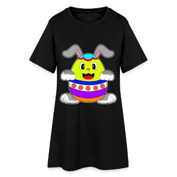Costume de Pâques en lapin - Robe T-shirt Femme - noir - Devant