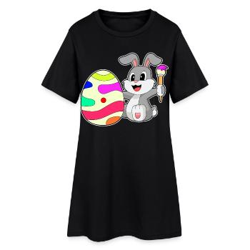 Coloriage de Pâques de Bunny - Robe T-shirt Femme - noir - Devant