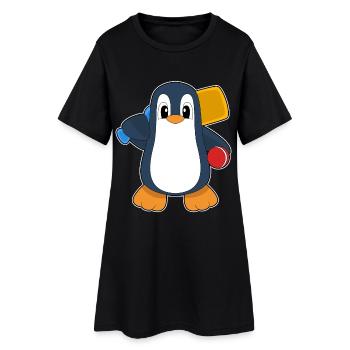 Penguin Cricket Cricket Batte - Robe T-shirt Femme - noir - Devant