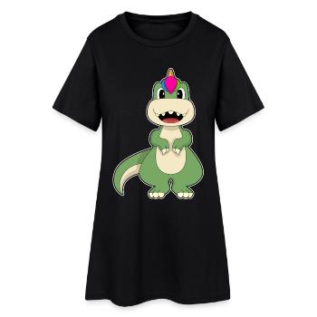 Dinosaur Unicorn - Women’s T-Shirt Dress - black - Front