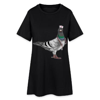 Stéthoscope d’infirmière Dove - Robe T-shirt Femme - noir - Devant