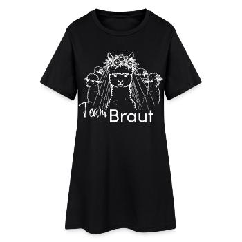poltern jga team braut junggesellingen hochzeit - Frauen T-Shirt-Kleid - Schwarz - Vorne