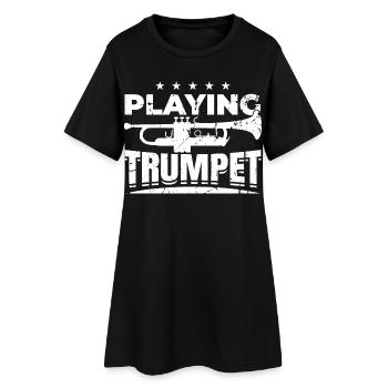 Jouer de la trompette - Robe T-shirt Femme - noir - Devant