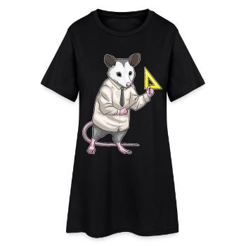 Possum, professeur de maths, école - Robe T-shirt Femme - noir - Devant
