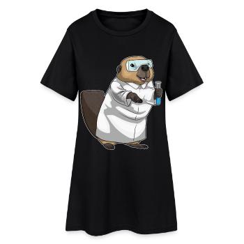 Beaver Chemistry Teacher School - Women’s T-Shirt Dress - black - Front