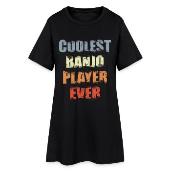 Lustiger Banjospieler - Frauen T-Shirt-Kleid - Schwarz - Vorne