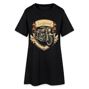 Moto Vintage Retro T-Shirt Homme 1964 - Robe T-shirt Femme - noir - Devant