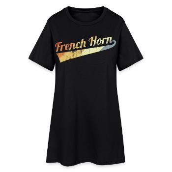 Cor français vintage - Robe T-shirt Femme - noir - Devant
