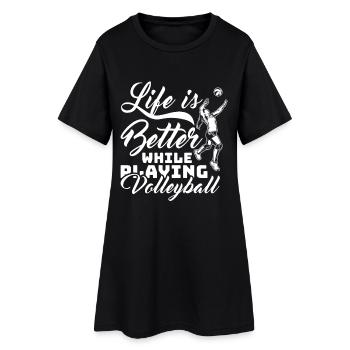 Life is better with volleyball - Women’s T-Shirt Dress - black - Front