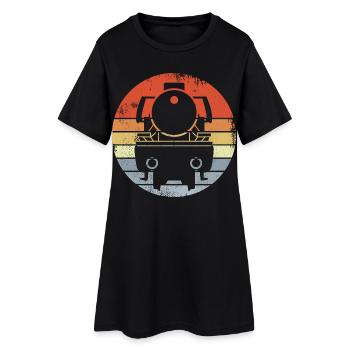 Locomotive d’époque - Robe T-shirt Femme - noir - Devant
