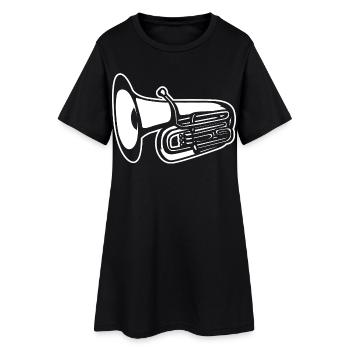 Tuba - Robe T-shirt Femme - noir - Devant