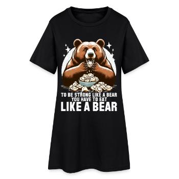 Pelmeni ours fort cadeau - Robe T-shirt Femme - noir - Devant