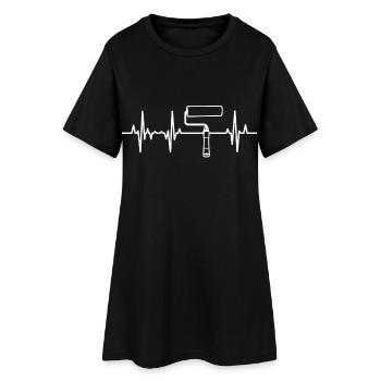 Painter's Roller Pulse Rate - Women’s T-Shirt Dress - black - Front