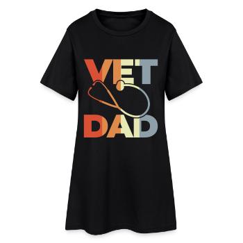 Papa vétérinaire - Robe T-shirt Femme - noir - Devant
