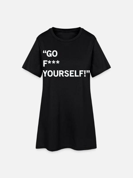 Go F Yourself - Frauen T-Shirt-Kleid - Schwarz