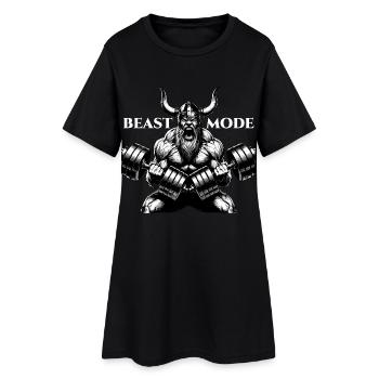Wikinger Hanteln Training Bizeps Biest Modus Gesch - Frauen T-Shirt-Kleid - Schwarz - Vorne
