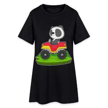 Voiture Panda - Robe T-shirt Femme - noir - Devant