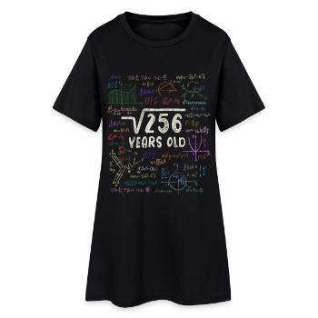 Racine de 256 = 16e anniversaire - cadeau - Robe T-shirt Femme - noir - Devant