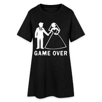 Jeu des jeunes mariés sur le mariage - Robe T-shirt Femme - noir - Devant