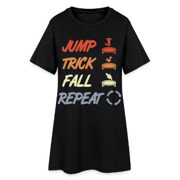 Trampoline Techniques - Robe T-shirt Femme - noir - Devant