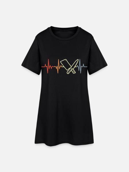 Couperet de boucher Pulse Beat - Robe T-shirt Femme - noir