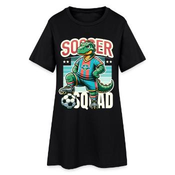 Dino Fußballer – Équipe de soccer - Robe T-shirt Femme - noir - Devant