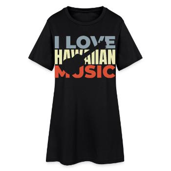 Musique hawaïenne - Robe T-shirt Femme - noir - Devant