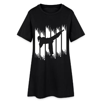 Fille de karaté - Robe T-shirt Femme - noir - Devant