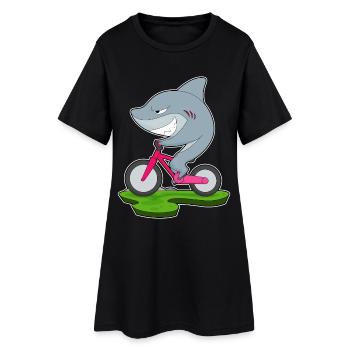 Hai Fahrrad - Frauen T-Shirt-Kleid - Schwarz - Vorne