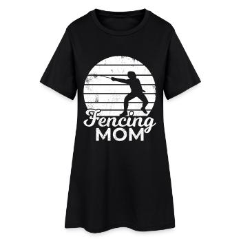 Mom Fencer - Women’s T-Shirt Dress - black - Front